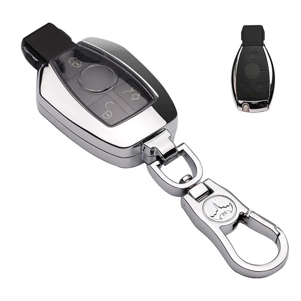 [LETINGFAR] Key Case for Benz, Smart Key Case, Key Cover Alloy TPU, Designed for