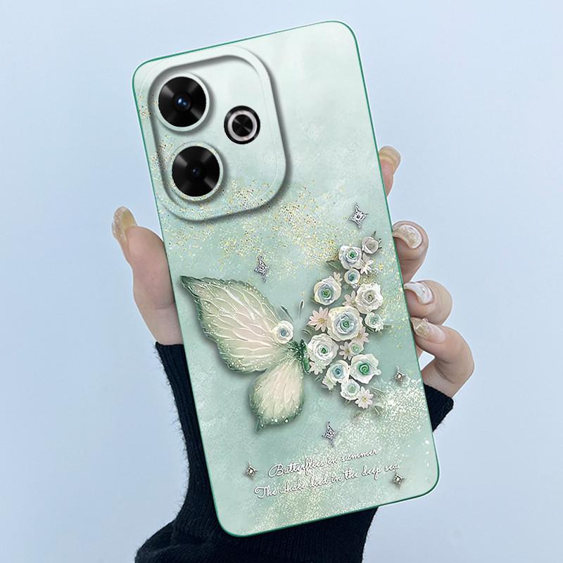 Hülle Für Xiaomi Poco M6 4G Redmi 13 4G 13 5G Niedlicher Panda Süße Mädchen Katzen Silikon Weiche Rückabdeckung Stoßstange Schlanke Schutzhülle