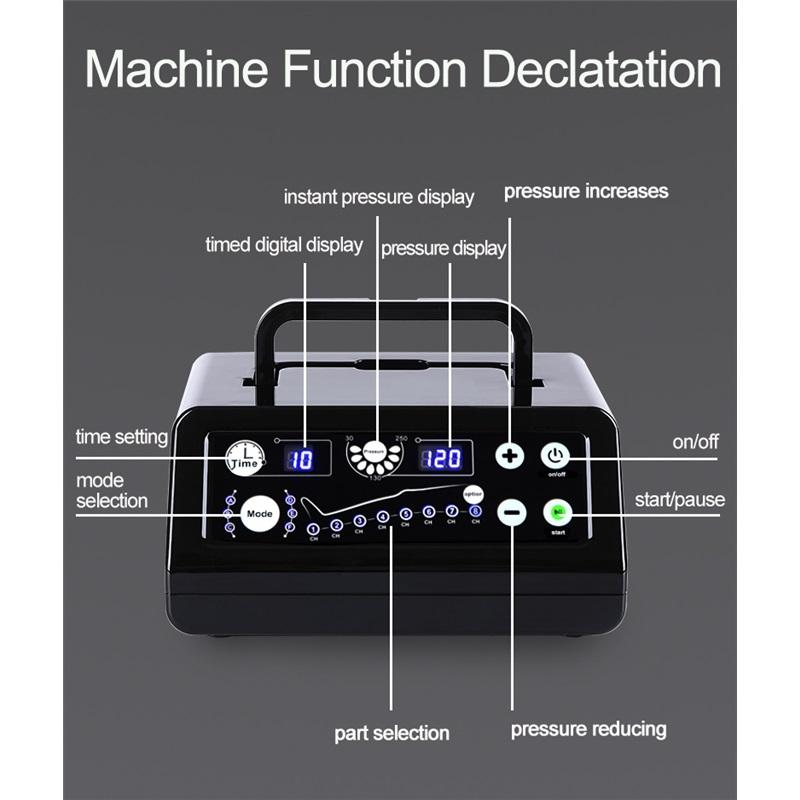Pressotherapy Air Compression Foot Muscle Massager Leg Recovery Boots Lymphatic Drainage Machine  Relax Physiotherapy 8Cavity