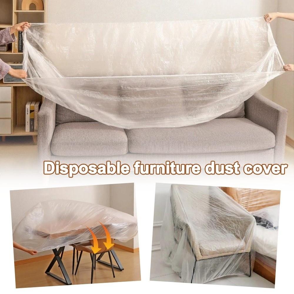 Waterproof Disposable Dust Covers Elastic Plastic Dust Film  Bed Sofa Tea Table Chair