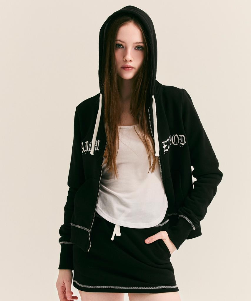 Akeumeseodeu Logo Mini Skirt [Black]