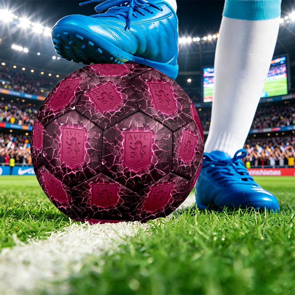 Aston Villa FootballPrinted Size 5 Soccer Ball, Anti Slip Adult Match Football Souvenir for Football Fans