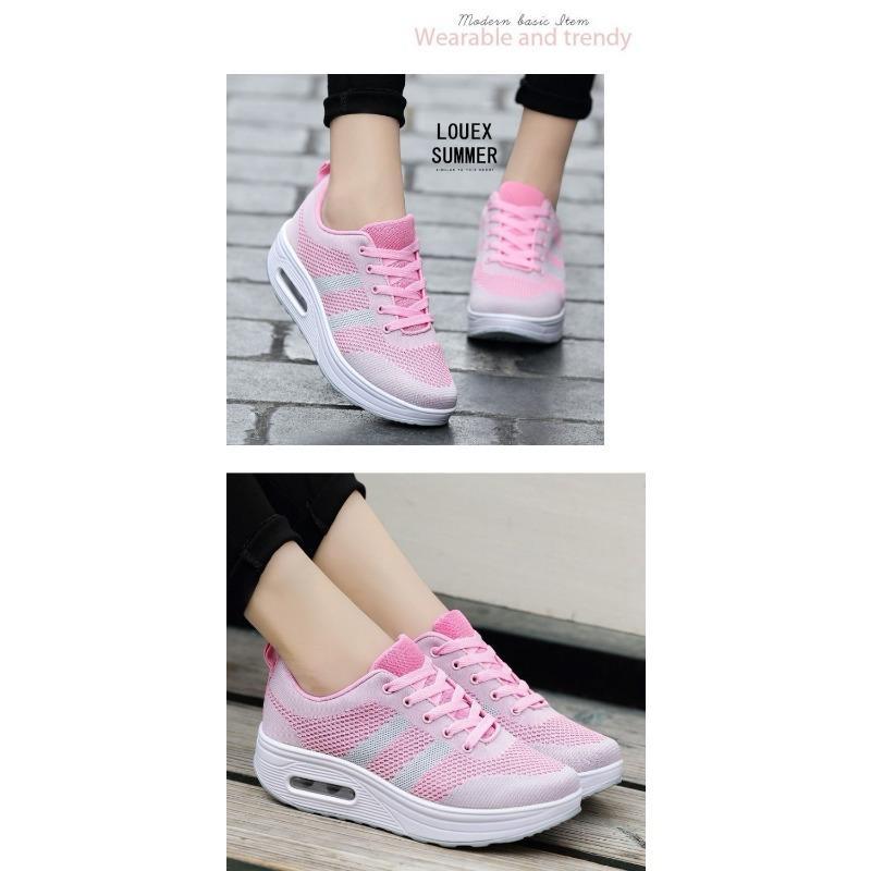 Damenschuhe mit fliegendem Webmuster, Freizeitschuhe für Damen, modische Schuhe mit dicker Sohle, Damenschuhe