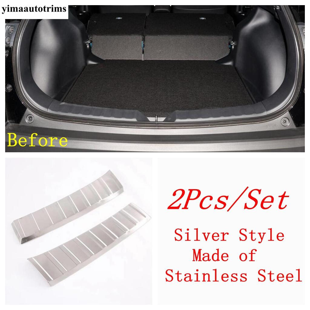 

Rear Bumper Foot Plate Door Sill Guard Pedals Panel Cover Trim Stainless Accessories For Toyota Corolla Cross XG10 - 2025 Silver Style