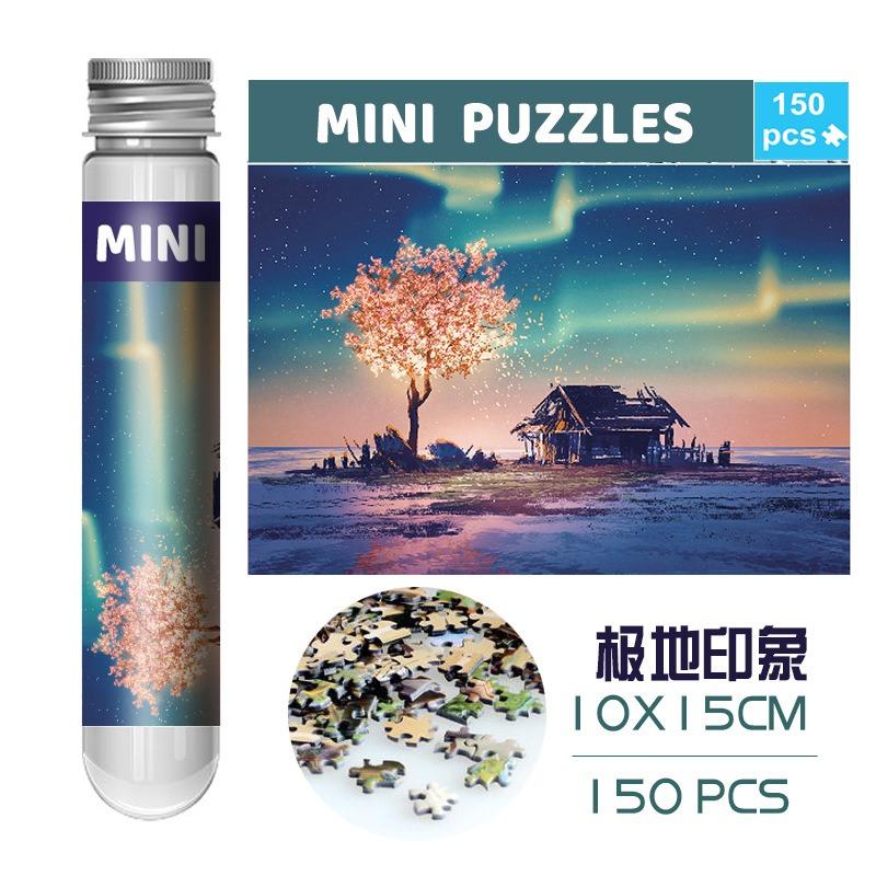 150PCS Mini Test Tube Oil Painting Jigsaw Puzzles Set Family Educational Toys Gifts for Adults Children Creative DIY Puzzle Game