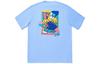 Li Ning X Pablo Ientile Drop Shoulder Sleeve T Shirt Unisex Bright Sky Blue AHSU217-5