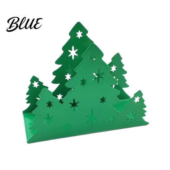 Christmas Tree Napkin Holder Holder Stainless Steel Vertical Paper Towel Stand Festive Organizer Decorative Dispenser for Holiday Party Dining Table