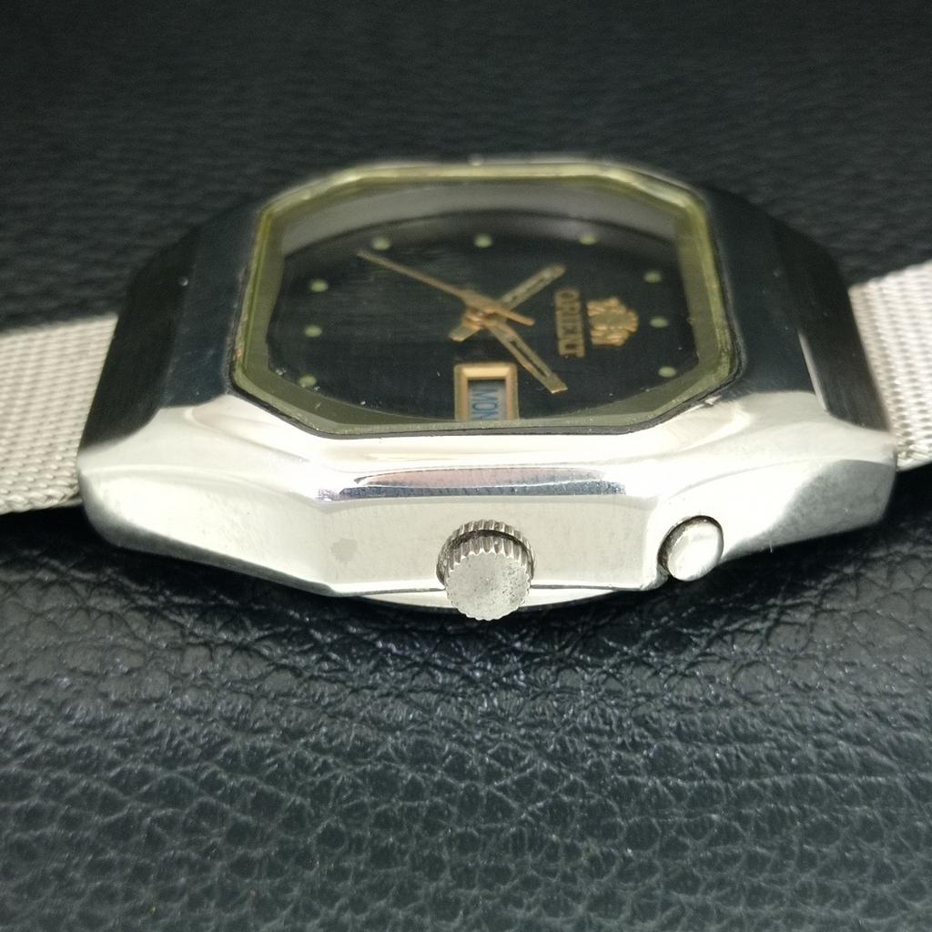 JAPAN VINTAGE ORIENT CRYSTAL AUTOMATIC 46941 MENS ORIGINAL DIAL WATCH a704948-1