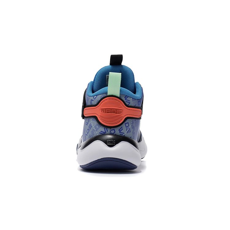 Li Ning Wade Sign Mid-Top Non-Slip Shock Absorbing Wear-Resistant Lightweight Sports Shoes Kids Sneakers Light-Gray Blue YKCR164-13