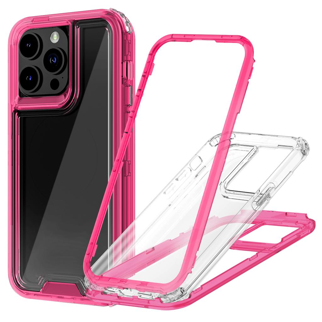 For iPhone 15 Pro Case Detachable 2-in-1 TPU+PC Clear Drop-Proof Phone Cover