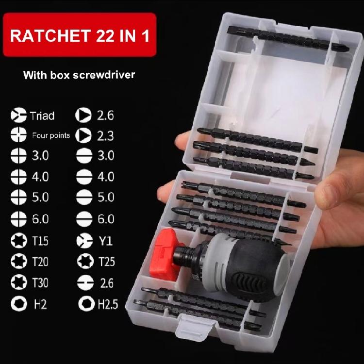 Ratcheting Screwdriver Set Screwdriver Ratchet Wrench Set With Rotatable Ratchet Handles Household Repair Tool Kit