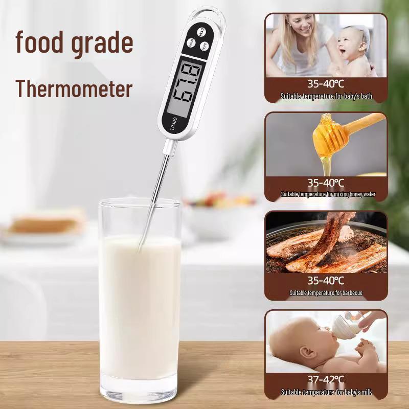 High-Precision Digital Kitchen Thermometer for Food, Oil, Water, and Milk - Electronic Probe Type