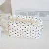 Fashion Portable Handbag Large Capacity Makeup Brush Storage Bag for Women Nylon Polka Dot Lace Cosmetic Bag
