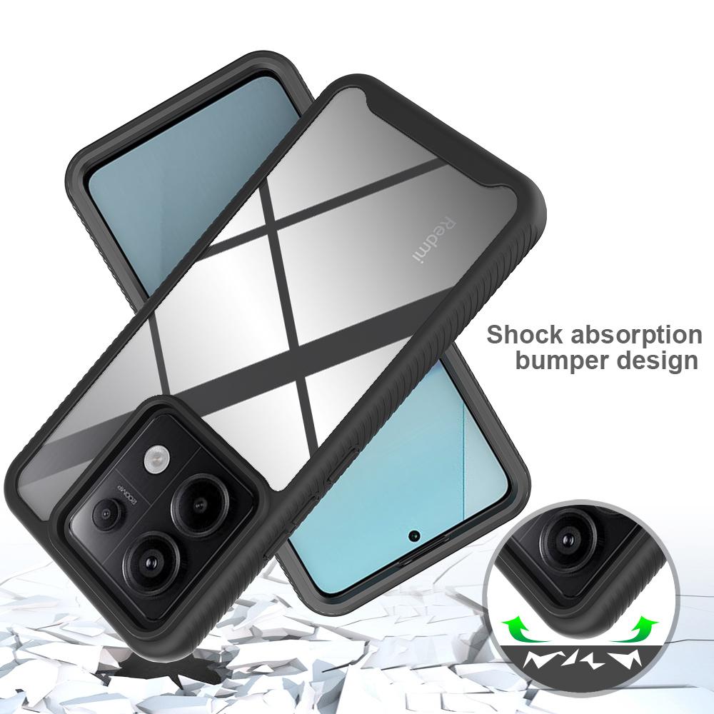 For Xiaomi Redmi Note 13 Pro 5G/Poco X6 5G Case with PET Screen Film PC+TPU Full Cover Phone Shell