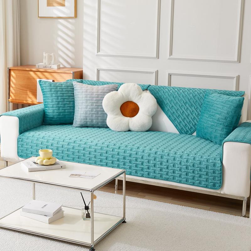 New Sofa Cushion Simple Winter Sofa Cushion Winter Thick Plush Cushion Cushion Cover Sofa Cover Anti-slip