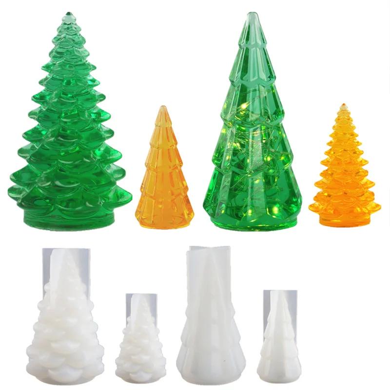 New Fuuny Silicone Mold Glue Mold Christmas Tree Handmade Mold Night Light Table Creative Mirror Silicone Mold Candlestick