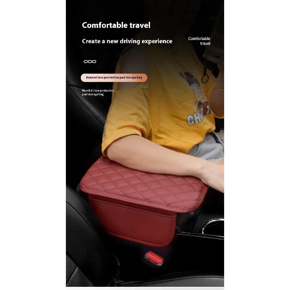 For Jaguar Xf Car Arm Rest Cushion PU Leather Breathable Center Console Box Cover Anti Scratch Armrest Box Protector Cover