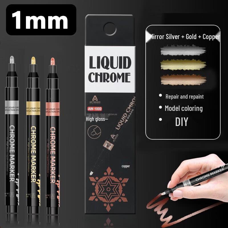 Iterative Space 1mm Mirror Chrome Marker Pen Set