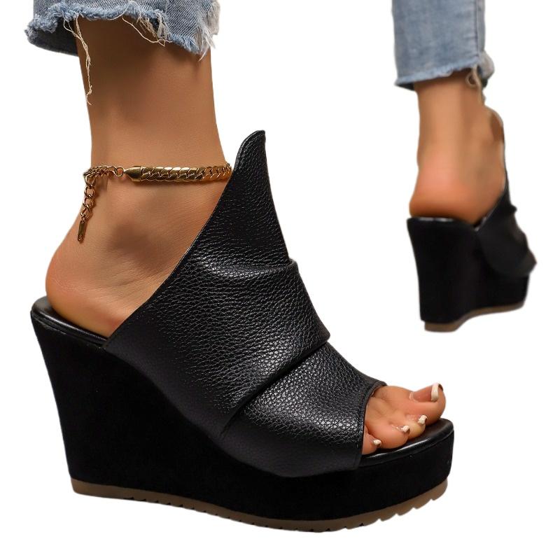 Fashion Wedges Women Slippers Fashion High Heels Platform Shoes 2025 Summer Slingback Sandals Designer Elegant Flip Flops New Sandalias