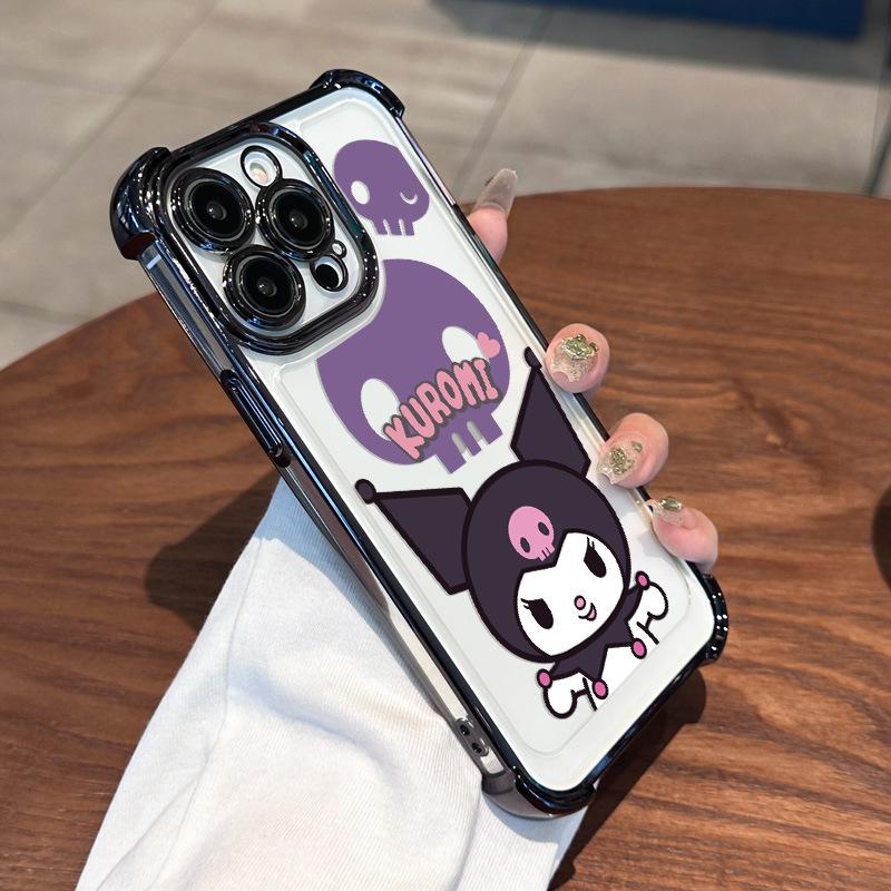 Applicable to Apple 11promax mobile phone case cartoon Kulomie iphone11pro four-corner airbag electroplating anti-drop