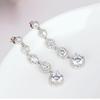 Fashion Stackable Round Clear CZ Drop Earrings For Women 925 Sterling Plata Fine Jewelry Long Tassel Silver Dangle Earring Gift
