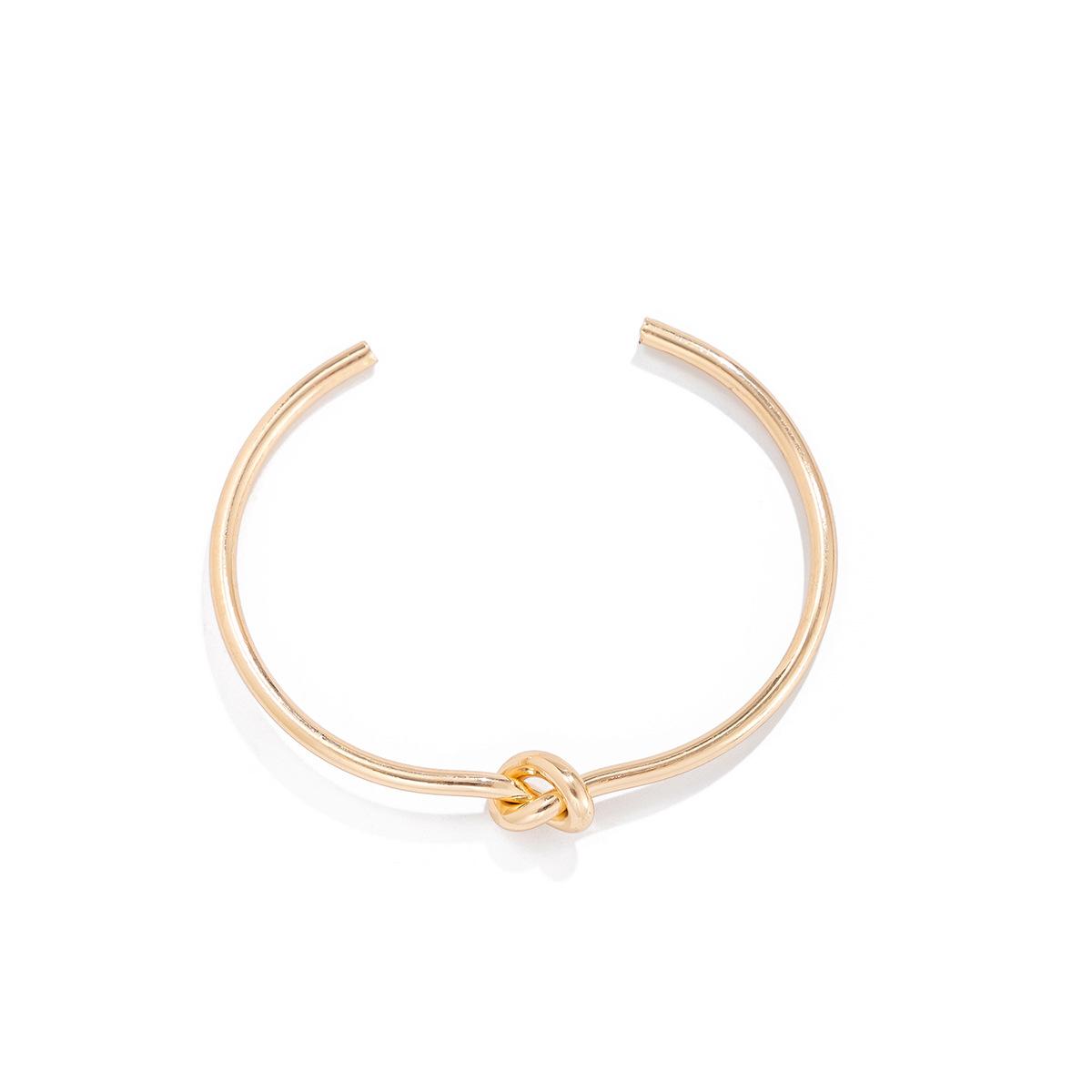 

DIEZI Multilayer Punk Hollow Knot Cuff Bangles Bracelets Vintage Silver Color Geometric Metal Stacked Bangles For Women Men
