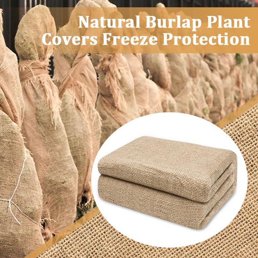 Frost Blankets For Outdoor Plants Breathable Anti-Freeze Cloth Natural Burlap Plant Covers For Fruit Tree Vegetable Berry Bush