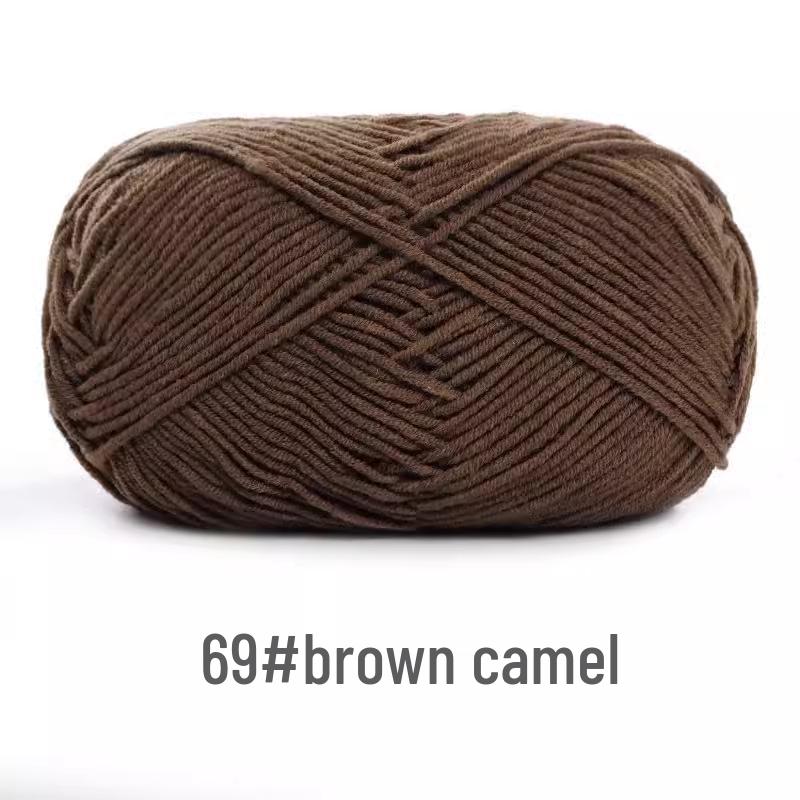 Gomitolo di Filato di Cotone Pettinato a 4 Capi per Lavorare all'Uncinetto Bambole, Coperte, Borse e Scarpe Pacchetto Materiali Fai da Te