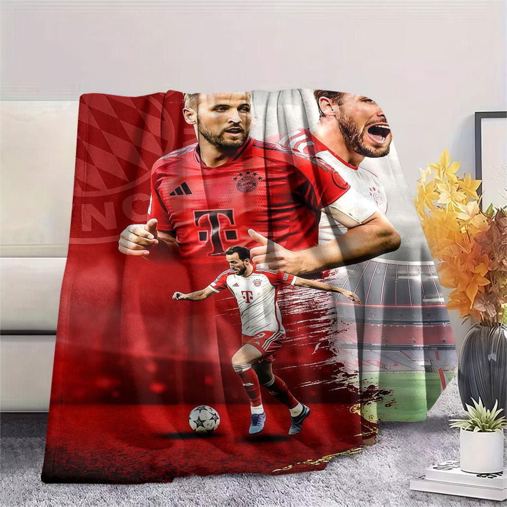 Kane Printed Flannel Blanket, Soft Throw for Bedroom Sofa, Washable,soccer Fan Merchandise, Great Gift.