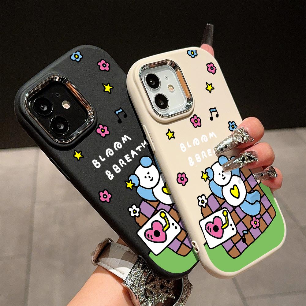 For OPPO A16 A38 A57 A58 A74 A78 A98 Reno8T Reno13F Realme C25S C53 C65 Cartoon Black Cat Silver Edge Soft Liquid Silicone Protective Casing