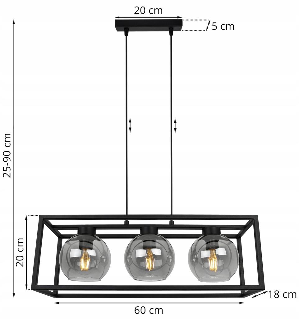 HANGING LAMP CAGE ELEGANT GLASS BALL