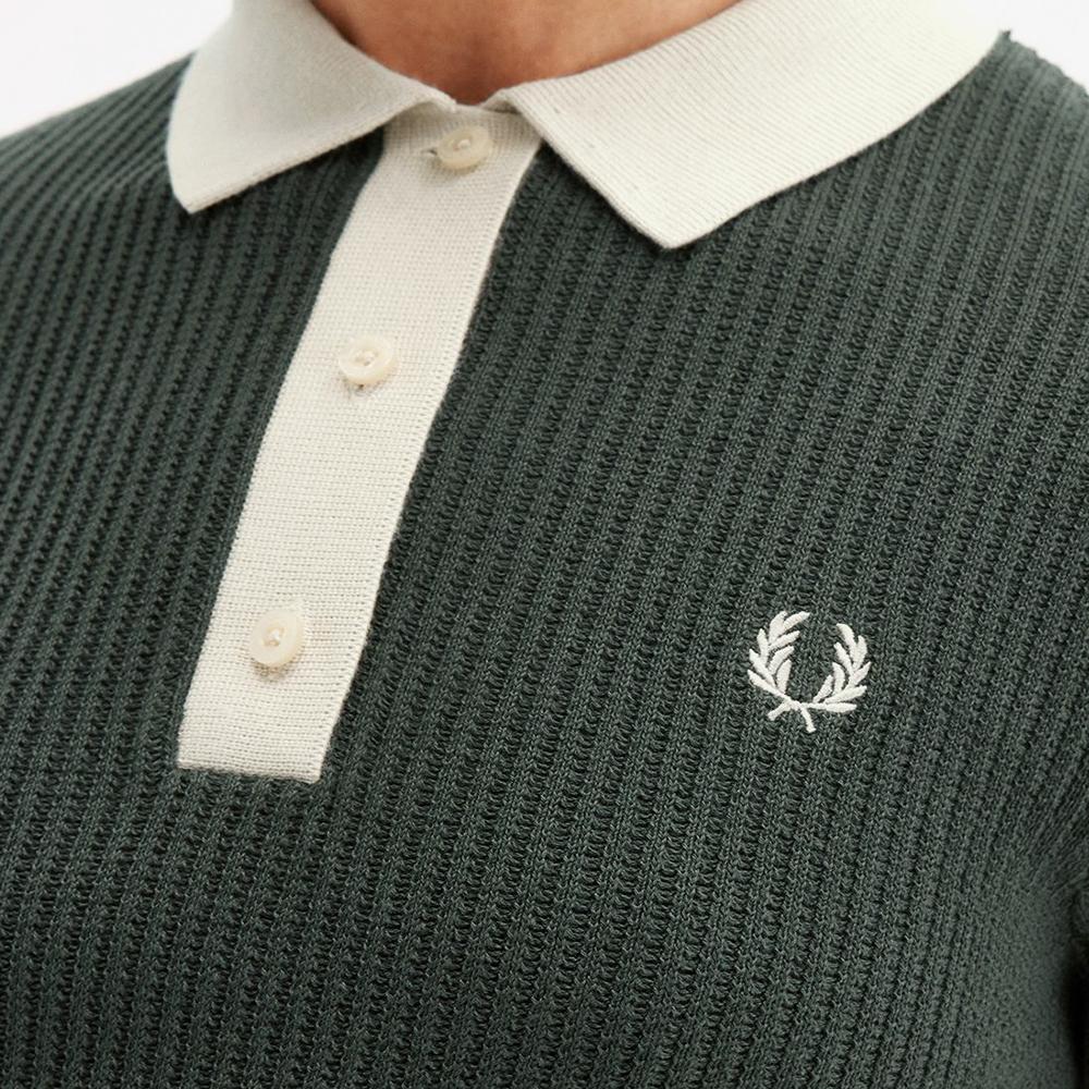 Fred Perry [Womens] Mesh Knit Polo Shirt - Coat Green Afpf2519113-X89