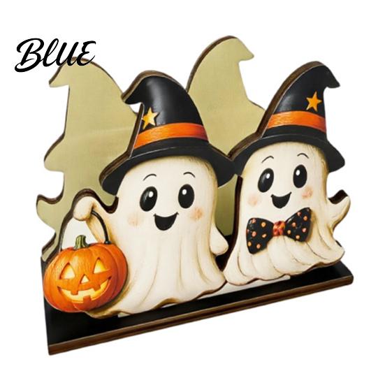 Decorative Napkin Stand Pumpkin Indoor Holder Black Cute Halloween Wooden Cat Mummy Holiday Dining Accessory Desktop Organizer for Party