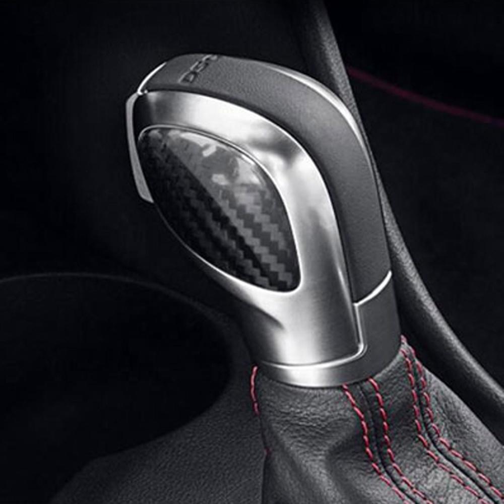 Carbon Fiber Car Gear Knob Cover for Volkswagen Passat B6/B7/B8 Golf MK4/MK5/MK6/MK7 for Touran-Black Interior Decoration