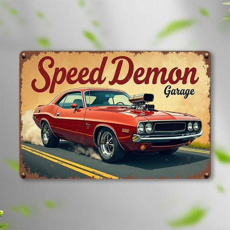 Vintage Metal Tin Sign Garage Decor Wall Art Poster
