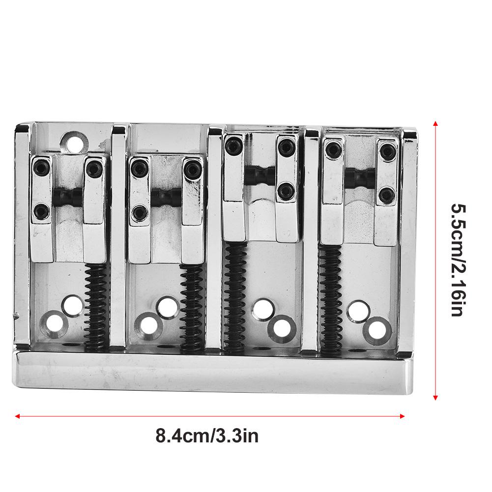 4 Saddle Hardtail 84mm Metal Tailpiece Electric Bass Bridge Replacement Accessory