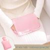 Portable High-Density PVC Hot Water Bag with Plush Cover - Explosion-Proof Winter Hand Warmer