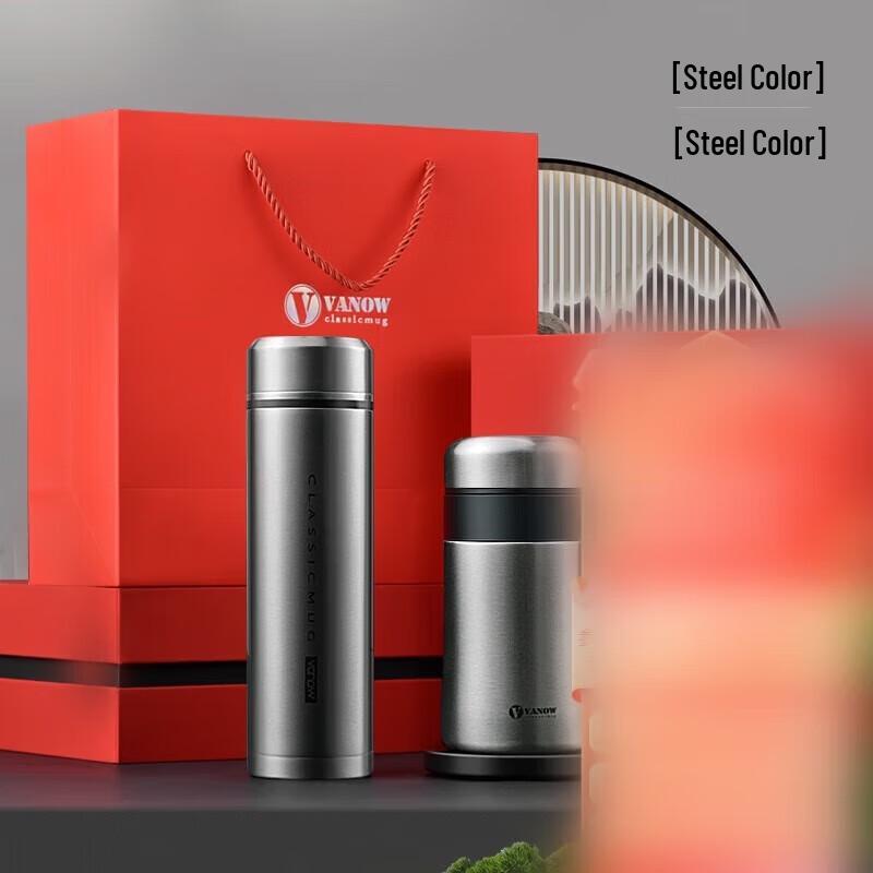 Vanow 480ml Smart Stainless Steel Office Mug