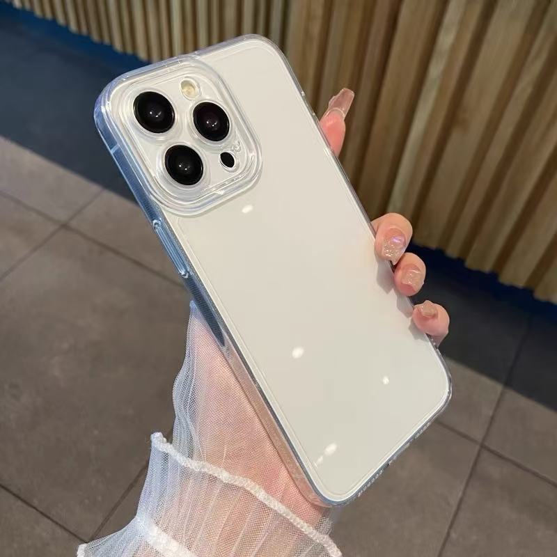 Culoare Solidă Transparentă Ochi de Înger Potrivită pentru Carcasă Telefon Mobil Iphone16promax Apple 16 Anti Cădere 15pro Simplă 14