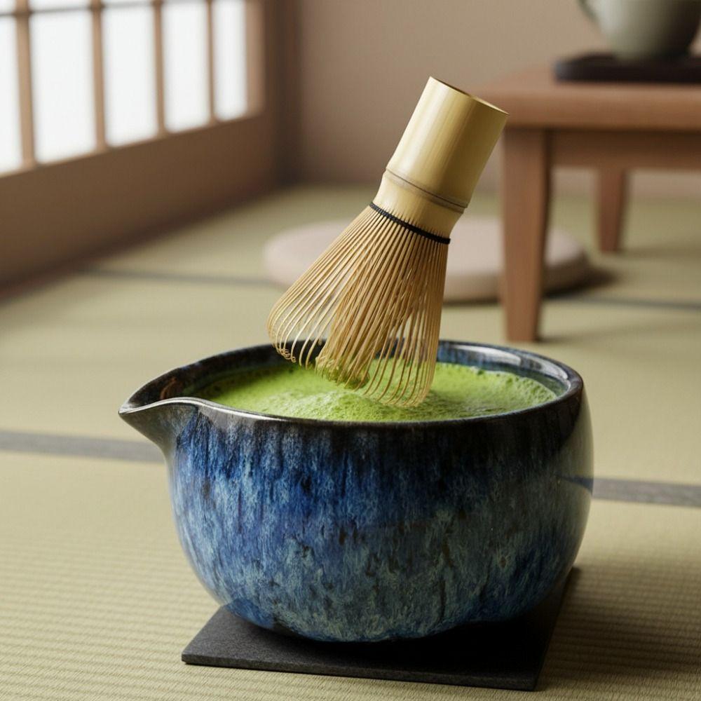 6 Piece/Set Ceramic Matcha Whisk Kit Colored Glaze Technique Matcha Bowl Tea Ceremony