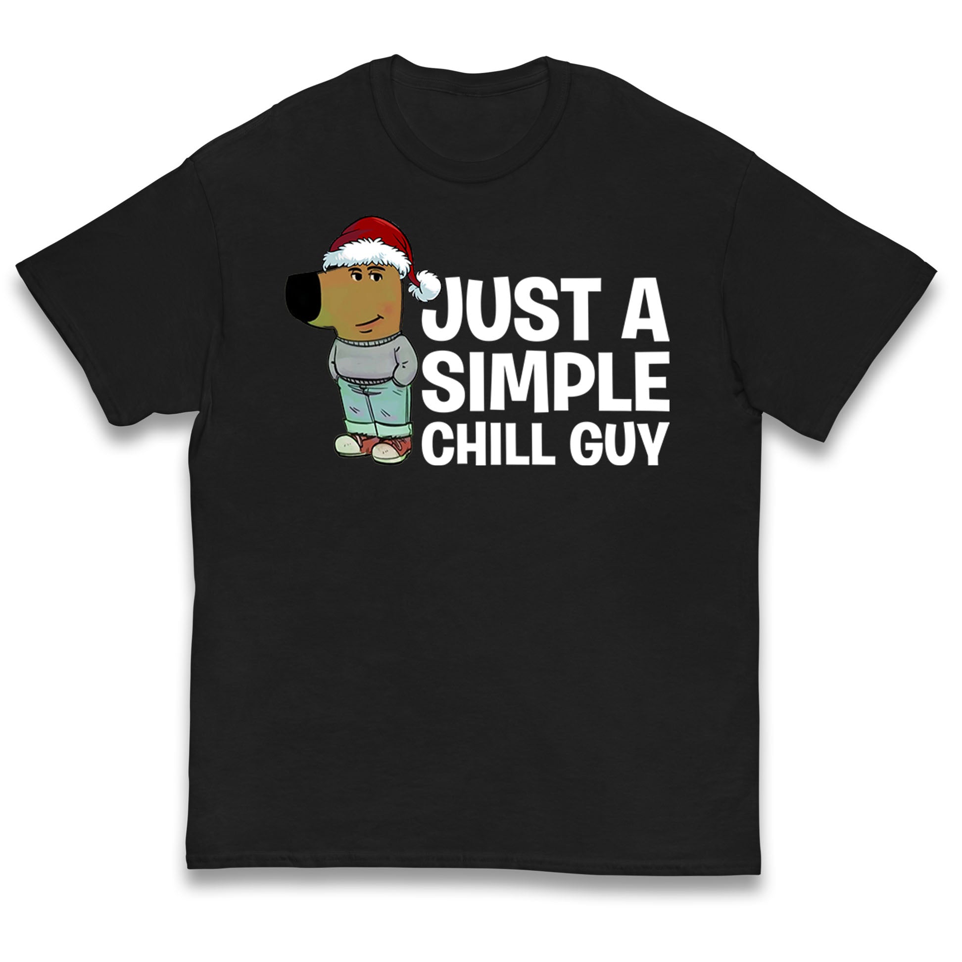Just A Simple Chill Guy Christmas kids T Shirt 100