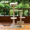 Rattan Cooling Cat Tree & Scratching Post