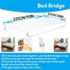 Easy Use Bed Bridge Long Bed Converter With Metal Button And Fixing Straps, Twin To King Size Split King Gap Filler For Adjustab