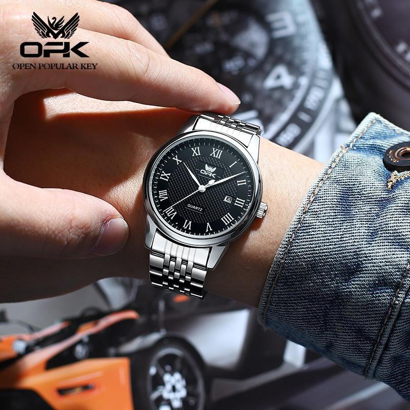 OPK brand watch Roman numeral waterproof men's watch men's 6007