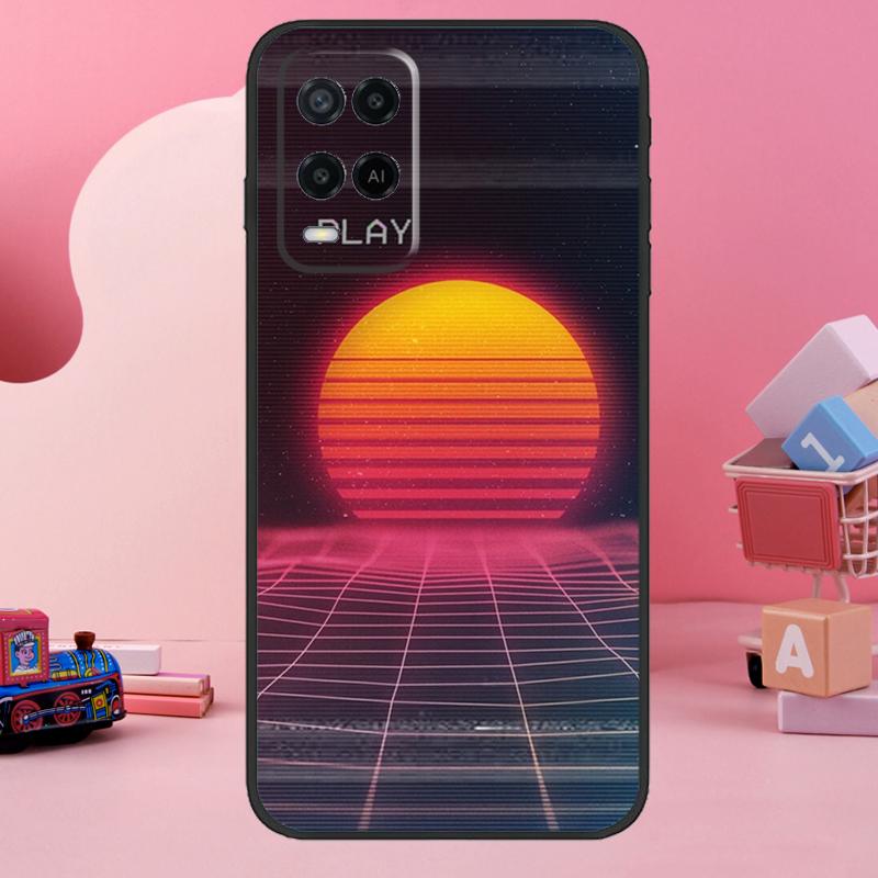 

80S Vaporwave Retro Synthwave Case For Oppo A74 A94 A54 A17 A57 A77 A76 A16 A96 A18 A60 A80 A40 A38 A58 A78 A98 A15 A5 Pro OPPO A15