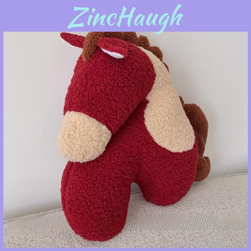 Year Of The Horse Cartoon Plush Cushion With Pp Cotton Filling For Home And Office Use