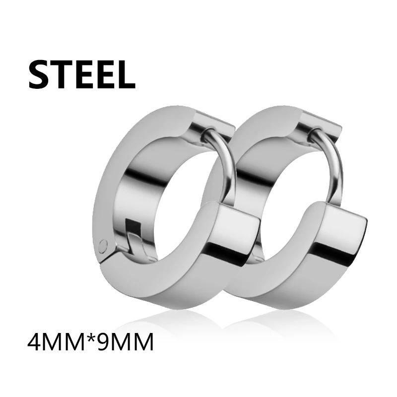 4 Pairs Punk Steel-color Stainless Steel Cross Earrings Studs For Men/Women Street Cross Punk Gothic Fake Earrings Zircon Gift