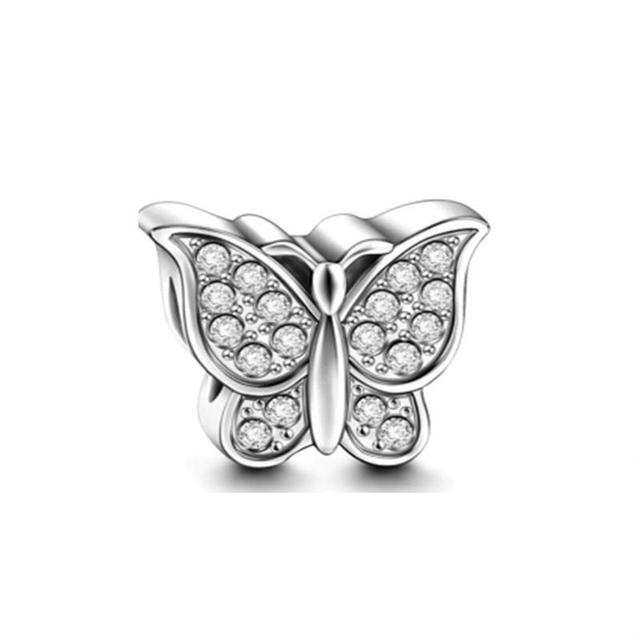 New Sparkling Round Openwork Love Heart Charm Bead Gift Fit Original Fashion Bracelet Diy Jewelry For Women