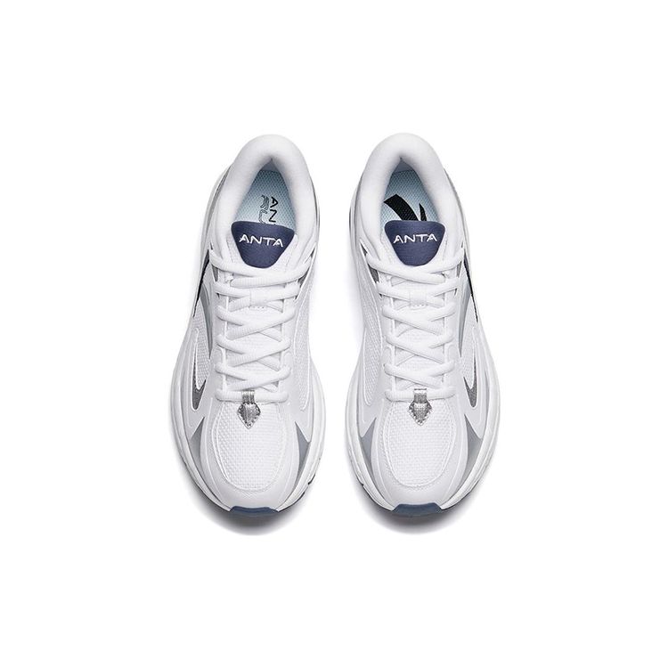 Anta AT952 Non-Slip Wear-Resistant Low-Top Sports Casual Shoes Women Sneakers White Silver Blue 922235597-2