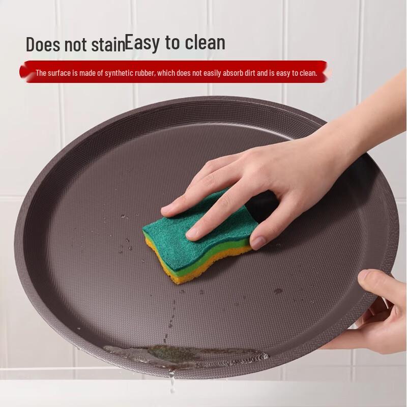 Non-slip Rectangular Plastic Serving Tray